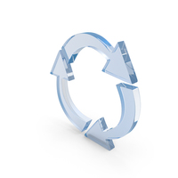Blue Glass Recycle Symbol PNG & PSD Images