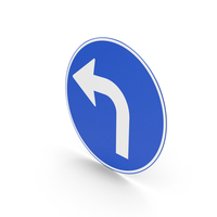 Norwegian Turn Left Sign PNG & PSD Images