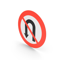 Norwegian Sign No U Turn PNG & PSD Images