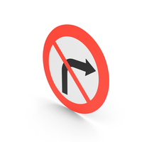 Norwegian Sign No Right Turn PNG & PSD Images