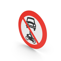 Norwegian Sign No Motor Vehicles PNG & PSD Images