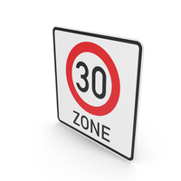 German Sign Speed Limit Zone PNG & PSD Images
