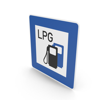 German Petrol Station With LPG Sign PNG & PSD Images