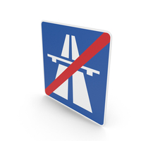 German Sign End Of Motorway PNG & PSD Images