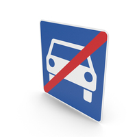 German End Of Expressway Sign PNG & PSD Images