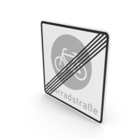 German End Of A Bicycle Street Sign PNG & PSD Images