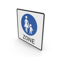 German Beginning Of A Pedestrian Zone Sign PNG & PSD Images
