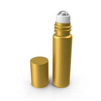 Cosmetic Roller Bottle Gold PNG & PSD Images