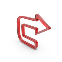 Out Line 180 Turn Left Arrow Icon Glass PNG & PSD Images