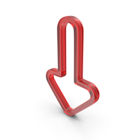 Out Line Down Arrow Download Icon Glass PNG & PSD Images