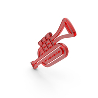 Glass Trumpet Musical Instrument Icon PNG & PSD Images