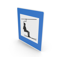 Icelandic Sign Ski Lift With Chair PNG & PSD Images