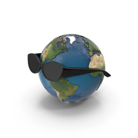 Earth With Sunglasses PNG & PSD Images