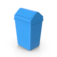 Blue Trash Can PNG & PSD Images