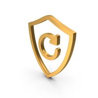 Out Line Network Refresh Shield Icon Gold PNG & PSD Images