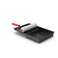 Red Paint Roller And Tray PNG & PSD Images