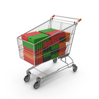 Shopping Cart With Boxes PNG & PSD Images
