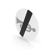 Polish Sign End Of Sound Signals Prohibition PNG & PSD Images