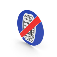 Polish Sign End Of Mandatory Usage Of Snow Chains PNG & PSD Images