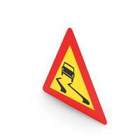 Icelandic Sign Slippery Road When Wet PNG & PSD Images