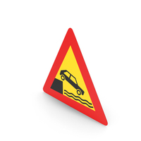 Icelandic Sign Riverbank Ahead PNG & PSD Images