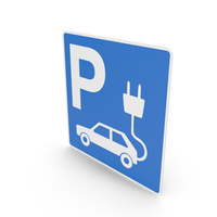 Icelandic Sign Parking Zone With Charging Station PNG & PSD Images