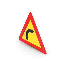 Icelandic Sign Curve To Right PNG & PSD Images