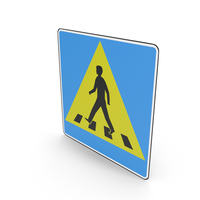 Icelandic Crosswalk Road Sign PNG & PSD Images