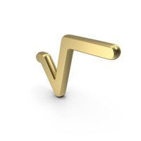 Golden Square Root Symbol PNG & PSD Images