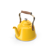 Vintage Yellow Teapot Kettle PNG & PSD Images