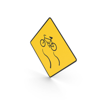 Irish Sign Slippery For Cyclists PNG & PSD Images