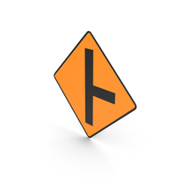 Irish Side Road On Right Sign PNG & PSD Images