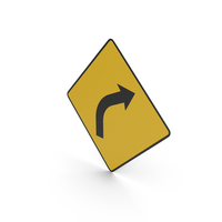 Irish Right Sharp Bend Sign PNG & PSD Images