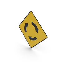 Irish Roundabout Ahead Sign PNG & PSD Images