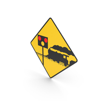 Irish Sign Level Crossing With Flashing Red Signals PNG & PSD Images
