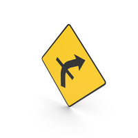 Irish Sign Crossroads On Bend Right PNG & PSD Images
