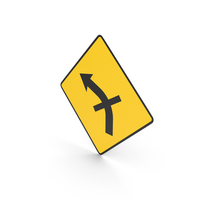 Irish Sign Crossroads On Bend Left PNG & PSD Images