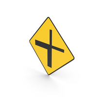 Irish Sign Crossroads At Sharp Corner Right PNG & PSD Images