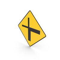 Irish Sign Crossroads At Sharp Corner Left PNG & PSD Images