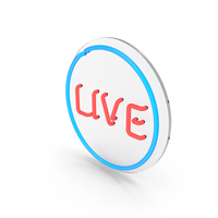 Glass Live Neon Sign PNG & PSD Images