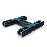 Scifi Mechanical Part Blue PNG & PSD Images