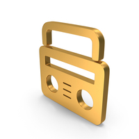 Radio Music Radio Sound Radio Icon Gold PNG & PSD Images
