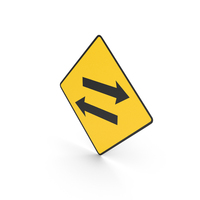 Irish Sign Two Way Traffic Crossing PNG & PSD Images