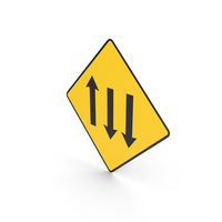 Irish Sign Three Lanes of Traffic PNG & PSD Images