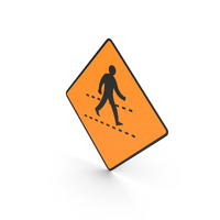 Irish Sign Temporary Pedestrian Crossing PNG & PSD Images