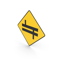 Irish Sign Staggered Crossroads At Dual Way Left PNG & PSD Images
