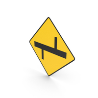 Irish Sign Staggered Crossroads Ahead Left PNG & PSD Images