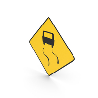 Irish Sign Slippery Road PNG & PSD Images