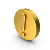 Icon Exclamation Mark Gold PNG & PSD Images