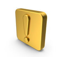 Icon Exclamation Mark Gold PNG & PSD Images
